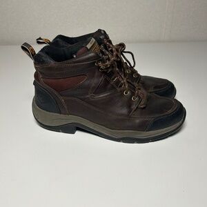 ariat brown leather women's "sunshine terrain" work boots soft toe size 9.5.